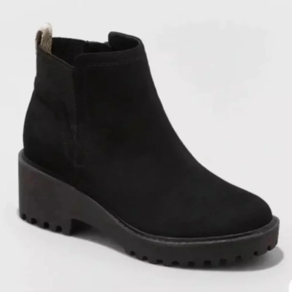 Universal Thread Taci Suede Boots with Memory Foam Insole, Color Black Size 11 - Picture 1 of 16